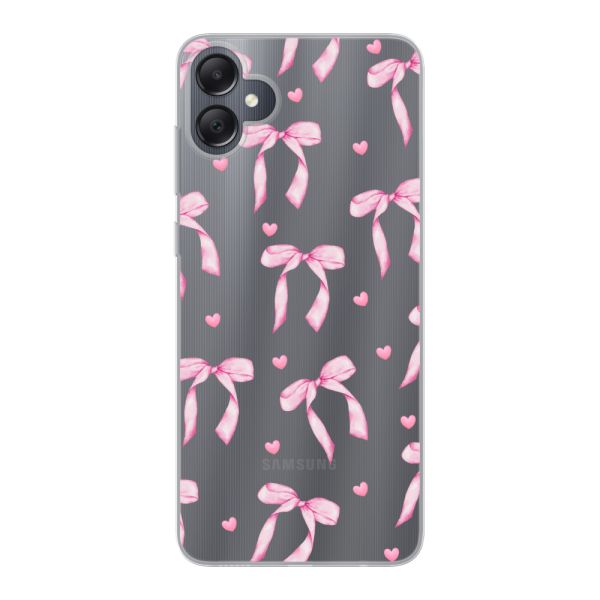 Flexibel Samsung Galaxy A05 hoesje met Roze Strikjes en Hartjes