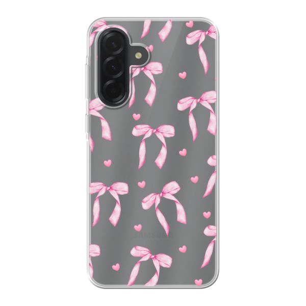 Flexibel Samsung Galaxy A36 hoesje met Roze Strikjes en Hartjes