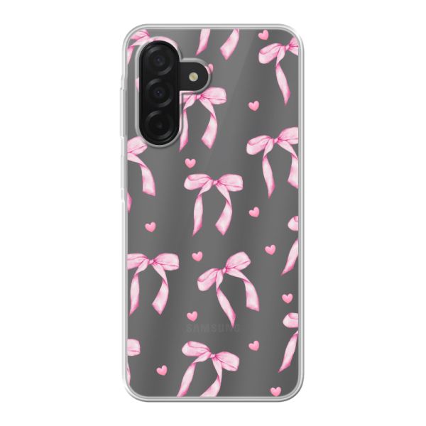 Flexibel Samsung Galaxy A26 hoesje met Roze Strikjes en Hartjes