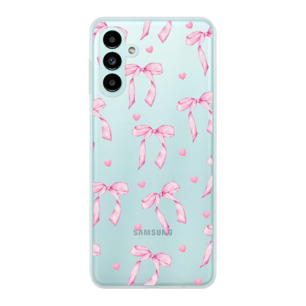 Flexibel Samsung Galaxy A13 5G hoesje met Roze Strikjes en Hartjes