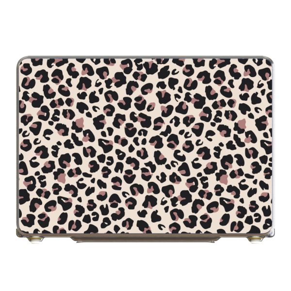 Premium MacBook Neo 13-inch case met Panterprint - Luipaardprint Beige Roze
