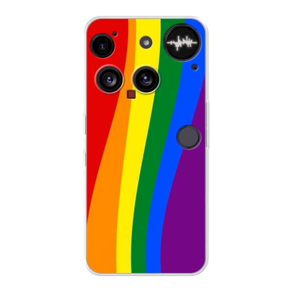 Funda flexible Nothing Phone (3) con bandera arcoíris - Bandera del Orgullo clásica Subtítulo