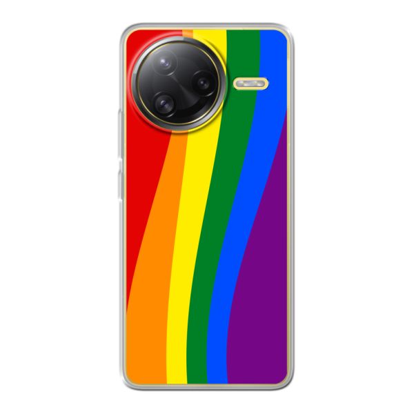 Flexibel Xiaomi Poco F7 Ultra hoesje met Regenboogvlag - Klassieke Pride Vlag Subtitel