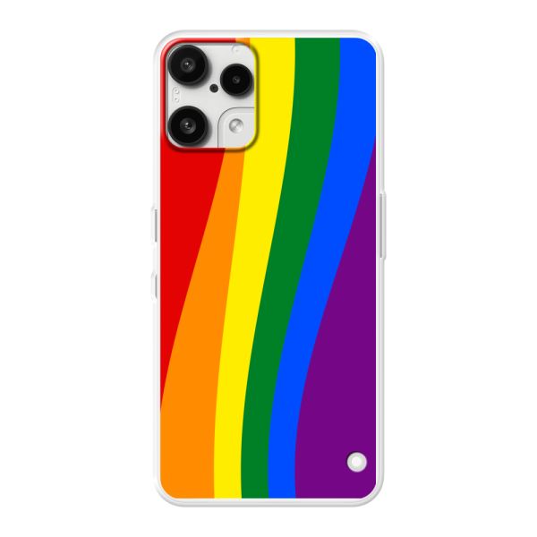 Funda flexible Nothing Phone (3a) Lite con bandera arcoíris - Bandera del Orgullo clásica Subtítulo