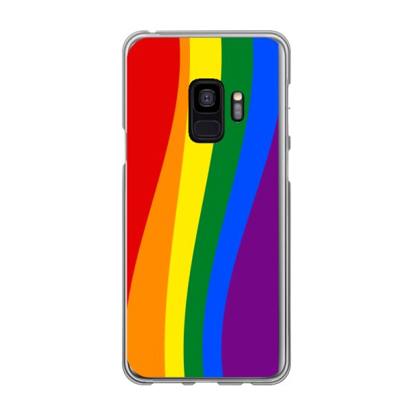 Flexibel Samsung Galaxy S9 hoesje met Regenboogvlag - Klassieke Pride Vlag Subtitel