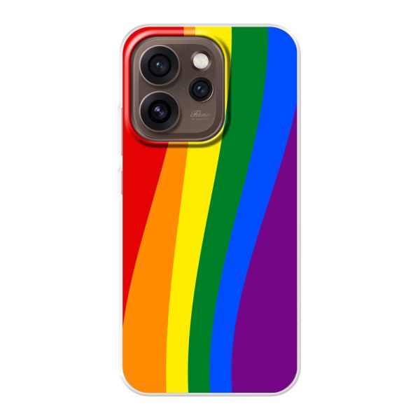 Flexibel Oppo Reno15 Pro hoesje met Regenboogvlag - Klassieke Pride Vlag Subtitel