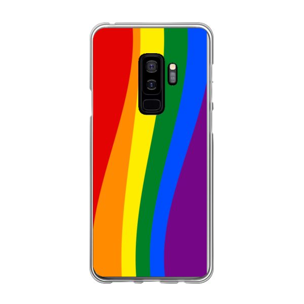 Flexibel Samsung Galaxy S9 Plus hoesje met Regenboogvlag - Klassieke Pride Vlag Subtitel