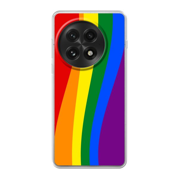 Flexibel OnePlus 13 hoesje met Regenboogvlag - Klassieke Pride Vlag Subtitel