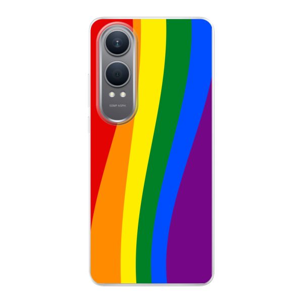 Flexibel OnePlus Nord CE 4 Lite hoesje met Regenboogvlag - Klassieke Pride Vlag Subtitel