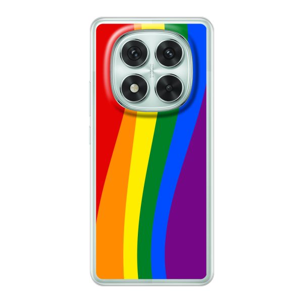 Flexibel Xiaomi Poco X7 hoesje met Regenboogvlag - Klassieke Pride Vlag Subtitel