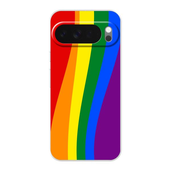 Flexible Google Pixel 10 Pro XL Hülle mit Regenbogenflagge - Klassische Pride-Flagge Untertitel