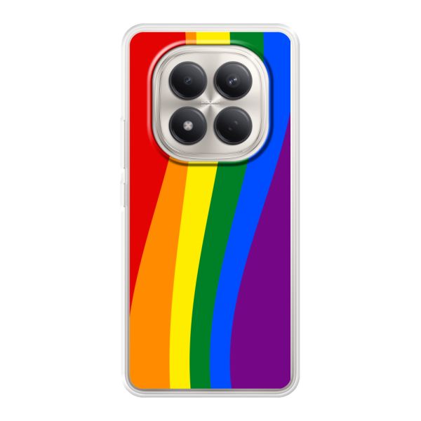 Flexibel Xiaomi Redmi Note 15 Pro 4G hoesje met Regenboogvlag - Klassieke Pride Vlag Subtitel