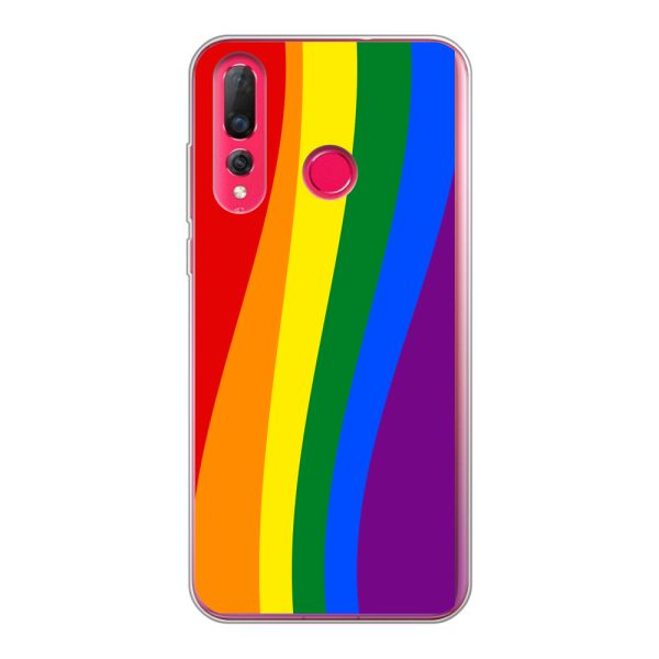 Flexibel Huawei P30 Lite hoesje met Regenboogvlag - Klassieke Pride Vlag Subtitel