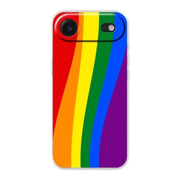 Funda flexible iPhone Air con bandera arcoíris - Bandera del Orgullo clásica Subtítulo