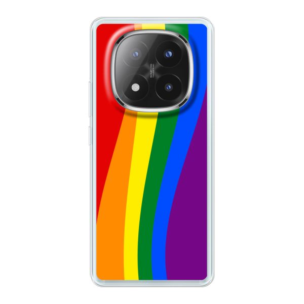 Flexibel Xiaomi Redmi Note 14 Pro+ hoesje met Regenboogvlag - Klassieke Pride Vlag Subtitel