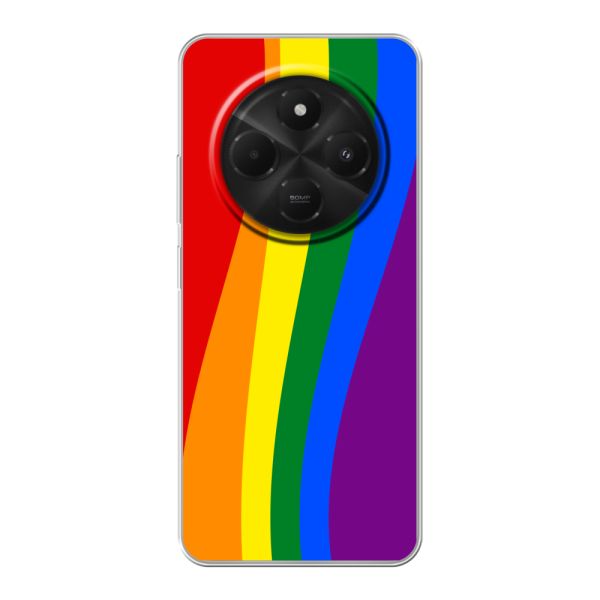 Flexibel Xiaomi Redmi 14C / 14C 5G hoesje met Regenboogvlag - Klassieke Pride Vlag Subtitel