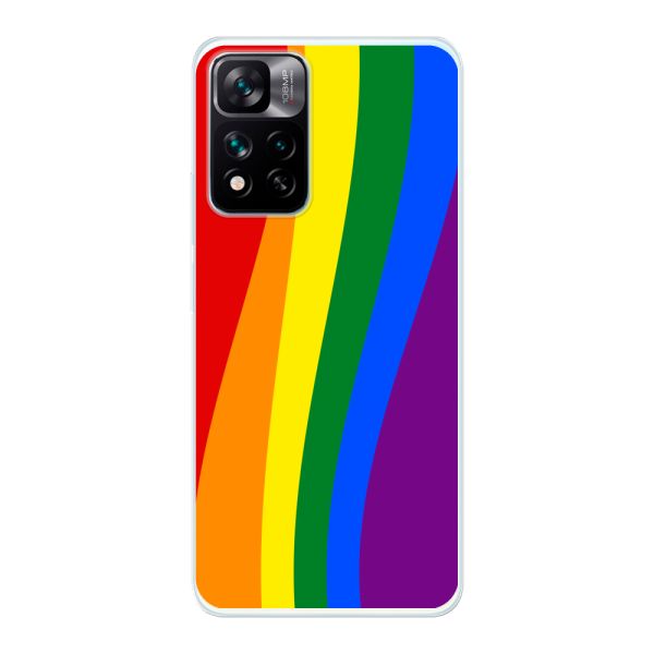 Flexibel Xiaomi 11i / 11i HyperCharge hoesje met Regenboogvlag - Klassieke Pride Vlag Subtitel