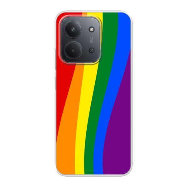 Flexibel Xiaomi Redmi 15C 4G hoesje met Regenboogvlag - Klassieke Pride Vlag Subtitel