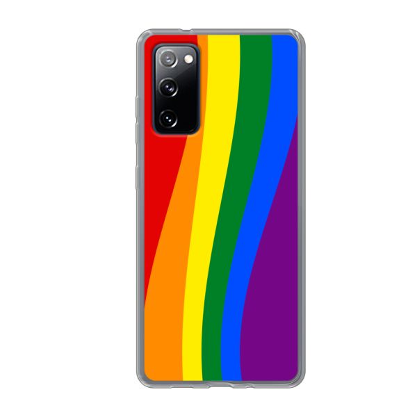 Flexibel Samsung Galaxy S20 FE / S20 FE 5G / S20 FE 2022 hoesje met Regenboogvlag - Klassieke Pride Vlag Subtitel