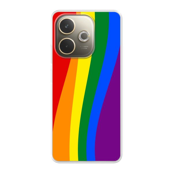 Flexibel Oppo A5 Pro / A5 Pro 4G / A5 Energy hoesje met Regenboogvlag - Klassieke Pride Vlag Subtitel