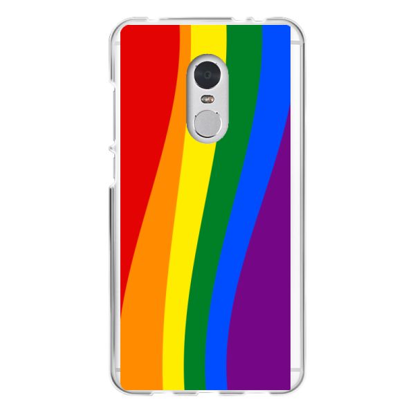 Flexibel Xiaomi Redmi 5 hoesje met Regenboogvlag - Klassieke Pride Vlag Subtitel