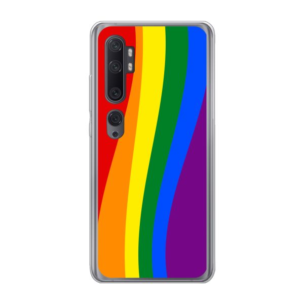 Flexibel Xiaomi Mi Note 10 / Note 10 Pro hoesje met Regenboogvlag - Klassieke Pride Vlag Subtitel