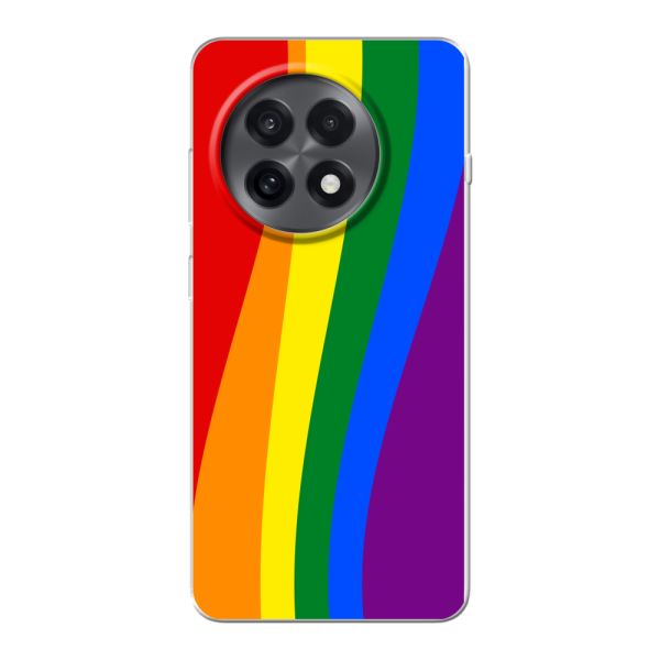 Flexibel OnePlus 13R hoesje met Regenboogvlag - Klassieke Pride Vlag Subtitel