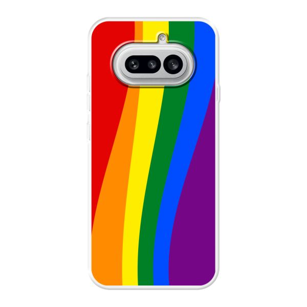 Flexible Nothing Phone (4a) Hülle mit Regenbogenflagge - Klassische Pride-Flagge Untertitel