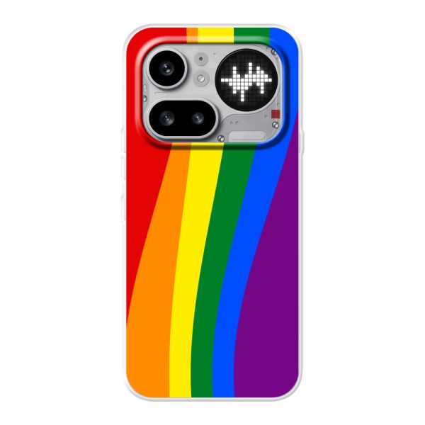 Flexible Nothing Phone (4a) Pro Hülle mit Regenbogenflagge - Klassische Pride-Flagge Untertitel