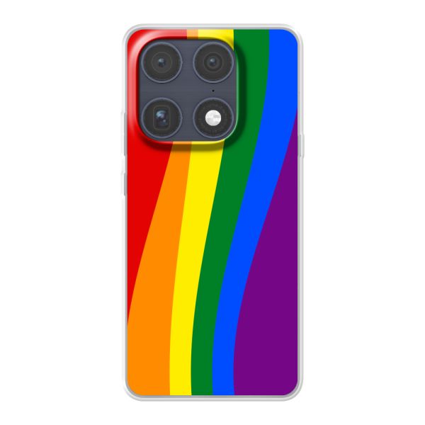 Flexibel Motorola Signature hoesje met Regenboogvlag - Klassieke Pride Vlag Subtitel