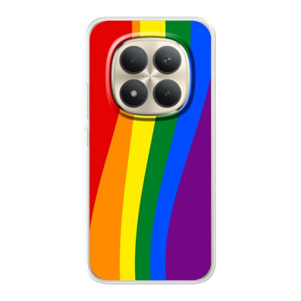 Flexibel Xiaomi Redmi Note 15 Pro+ hoesje met Regenboogvlag - Klassieke Pride Vlag Subtitel
