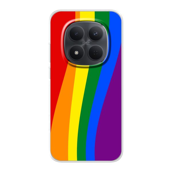 Flexibel Xiaomi Redmi Note 15 Pro (5G) hoesje met Regenboogvlag - Klassieke Pride Vlag Subtitel