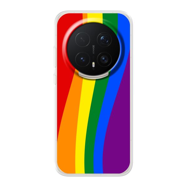 Flexibel Honor Magic8 Pro hoesje met Regenboogvlag - Klassieke Pride Vlag Subtitel