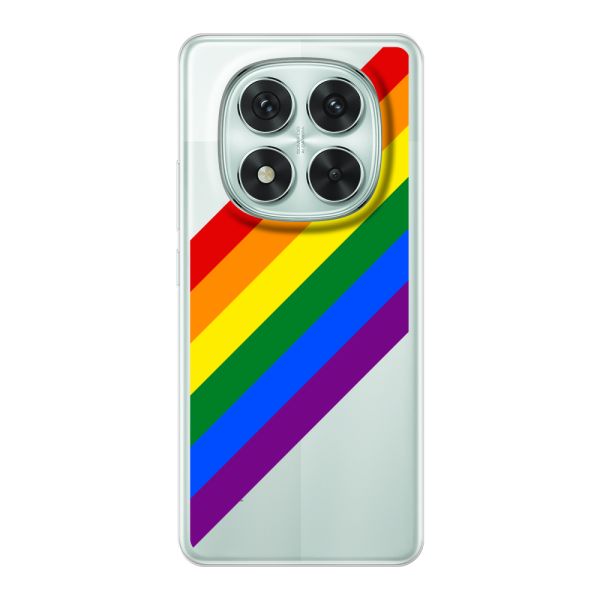 Flexibel Xiaomi Poco X7 hoesje met Diagonale Regenboog - Pride Strepen