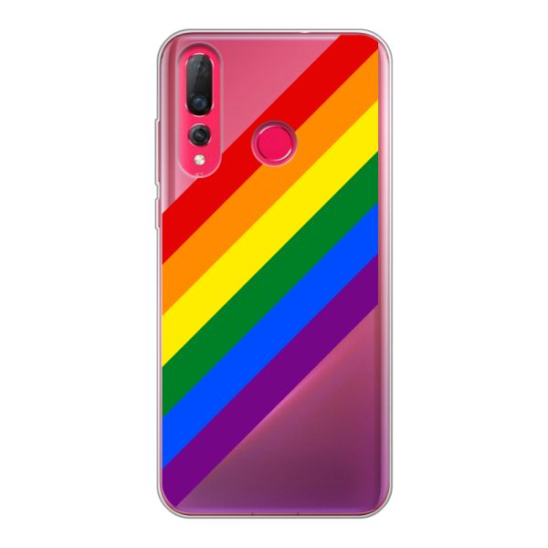 Flexibel Huawei P30 Lite hoesje met Diagonale Regenboog - Pride Strepen