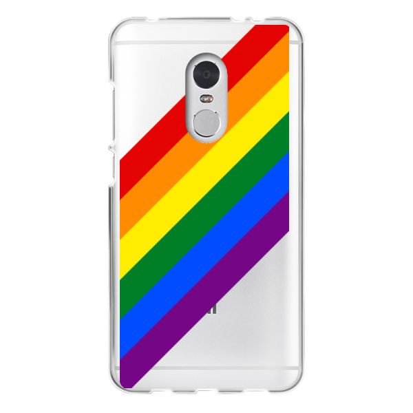 Flexibel Xiaomi Redmi 5 hoesje met Diagonale Regenboog - Pride Strepen