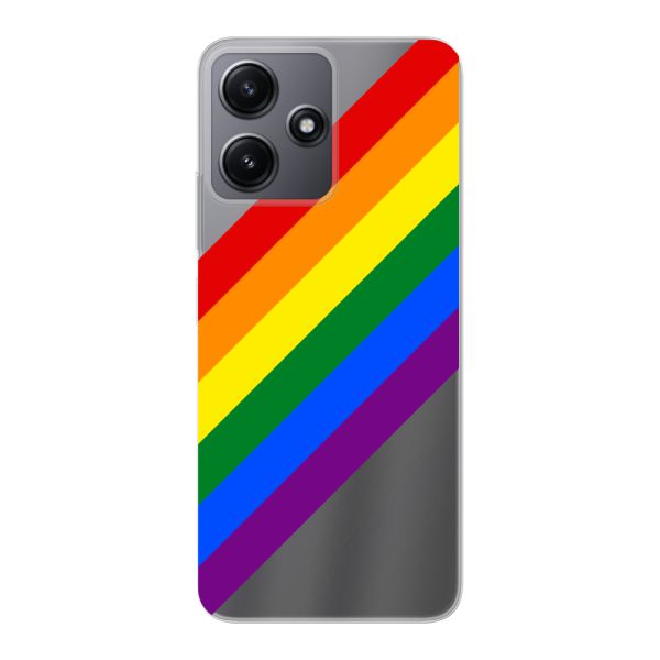 Coque Xiaomi Redmi 12 / 12 5G flexible avec arc-en-ciel diagonal - rayures Pride