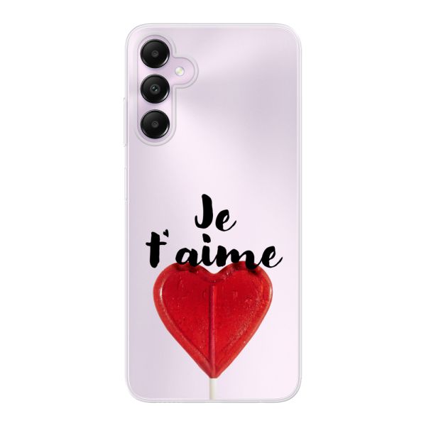 Coque Samsung Galaxy A05s flexible avec sucette en forme de cœur - Je t'aime