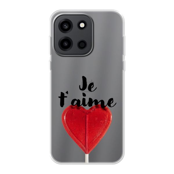 Coque OnePlus Turbo 6 5G flexible avec sucette en forme de cœur - Je t'aime