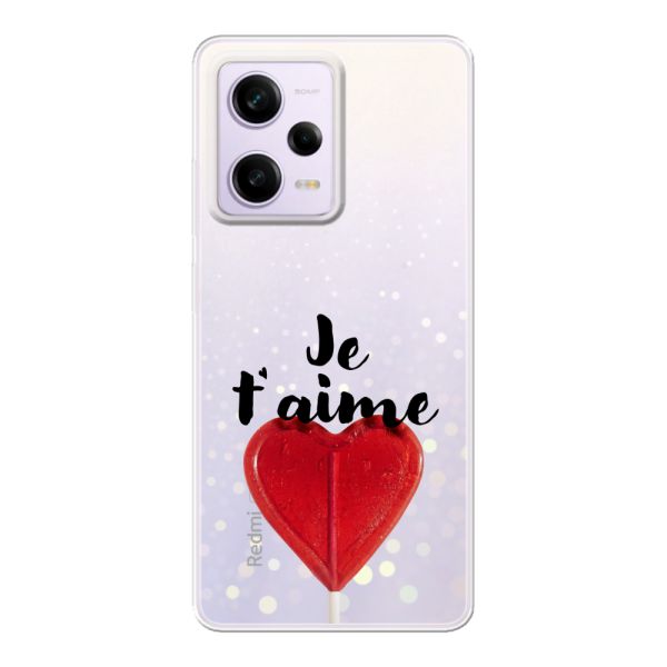 Coque Xiaomi Poco X5 flexible avec sucette en forme de cœur - Je t'aime