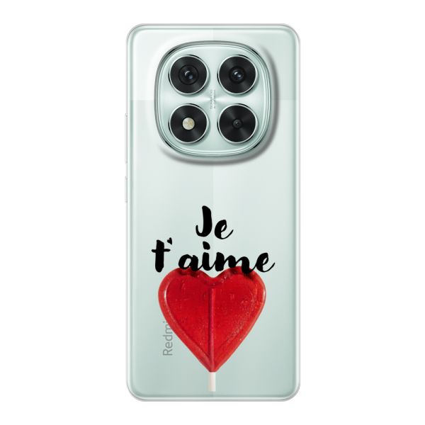 Coque Xiaomi Poco X7 flexible avec sucette en forme de cœur - Je t'aime