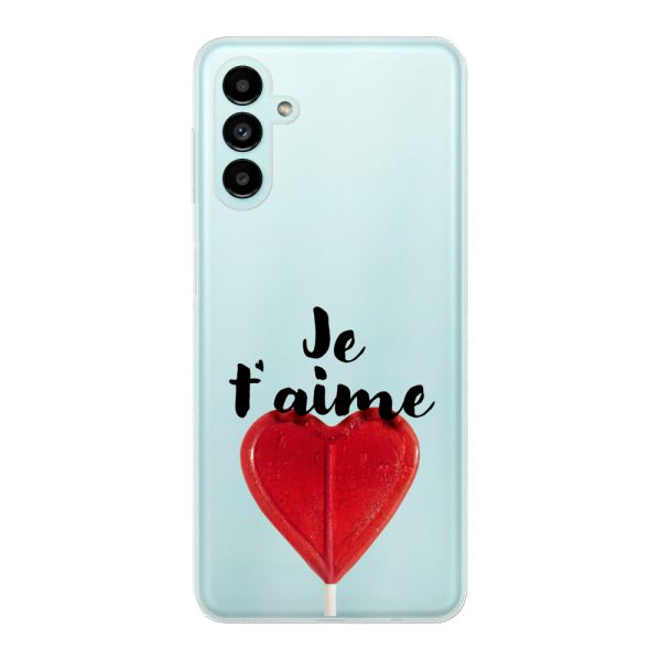 Coque Samsung Galaxy A13 5G flexible avec sucette en forme de cœur - Je t'aime