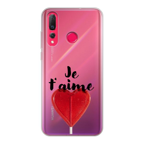 Coque Huawei P30 Lite flexible avec sucette en forme de cœur - Je t'aime
