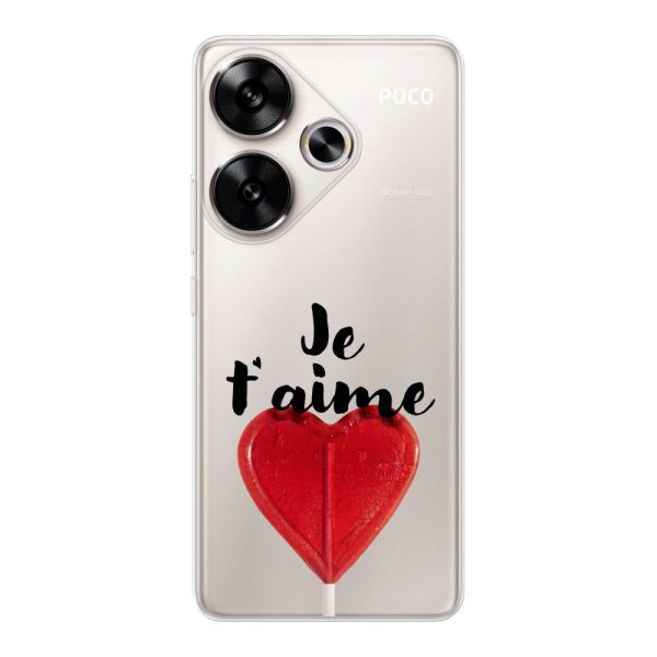 Coque Xiaomi Redmi Turbo 3 flexible avec sucette en forme de cœur - Je t'aime