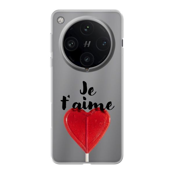 Coque Oppo Find X8 Pro flexible avec sucette en forme de cœur - Je t'aime