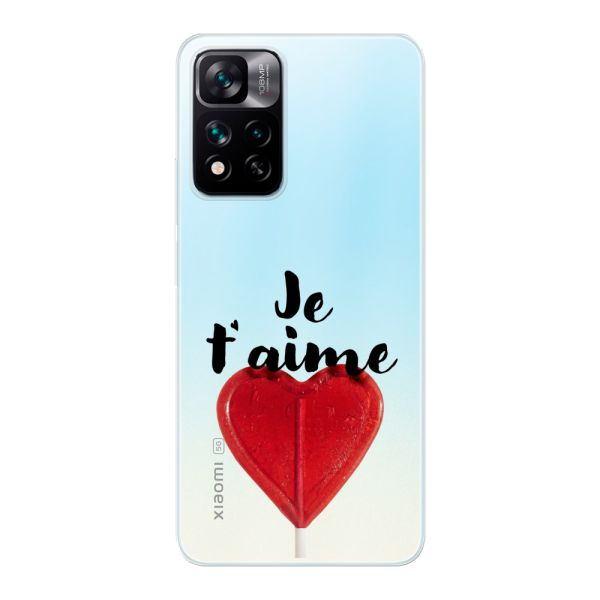 Coque Xiaomi 11i / 11i HyperCharge flexible avec sucette en forme de cœur - Je t'aime
