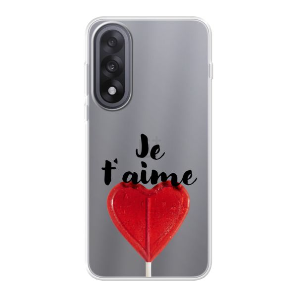Coque OnePlus Nord 5 flexible avec sucette en forme de cœur - Je t'aime