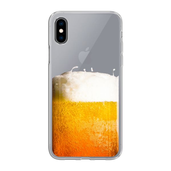 Coque iPhone X / Xs flexible avec Bière Fraîchement Tirée - Imprimé bière