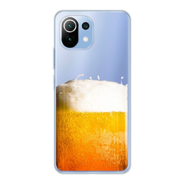 Flexibel Xiaomi Mi 11 Lite hoesje met Vers Getapt Biertje - Bierprint