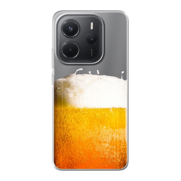 Coque Xiaomi Redmi Note 14 4G flexible avec Bière Fraîchement Tirée - Imprimé bière